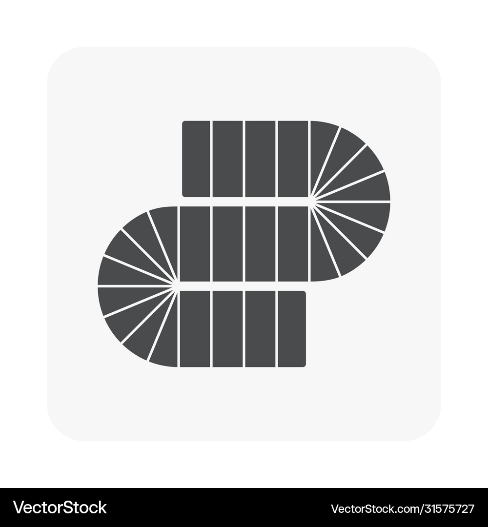 Air duct pipe icon for hvac system Royalty Free Vector Image