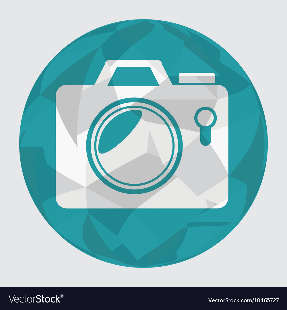 Camera photographic circle icon