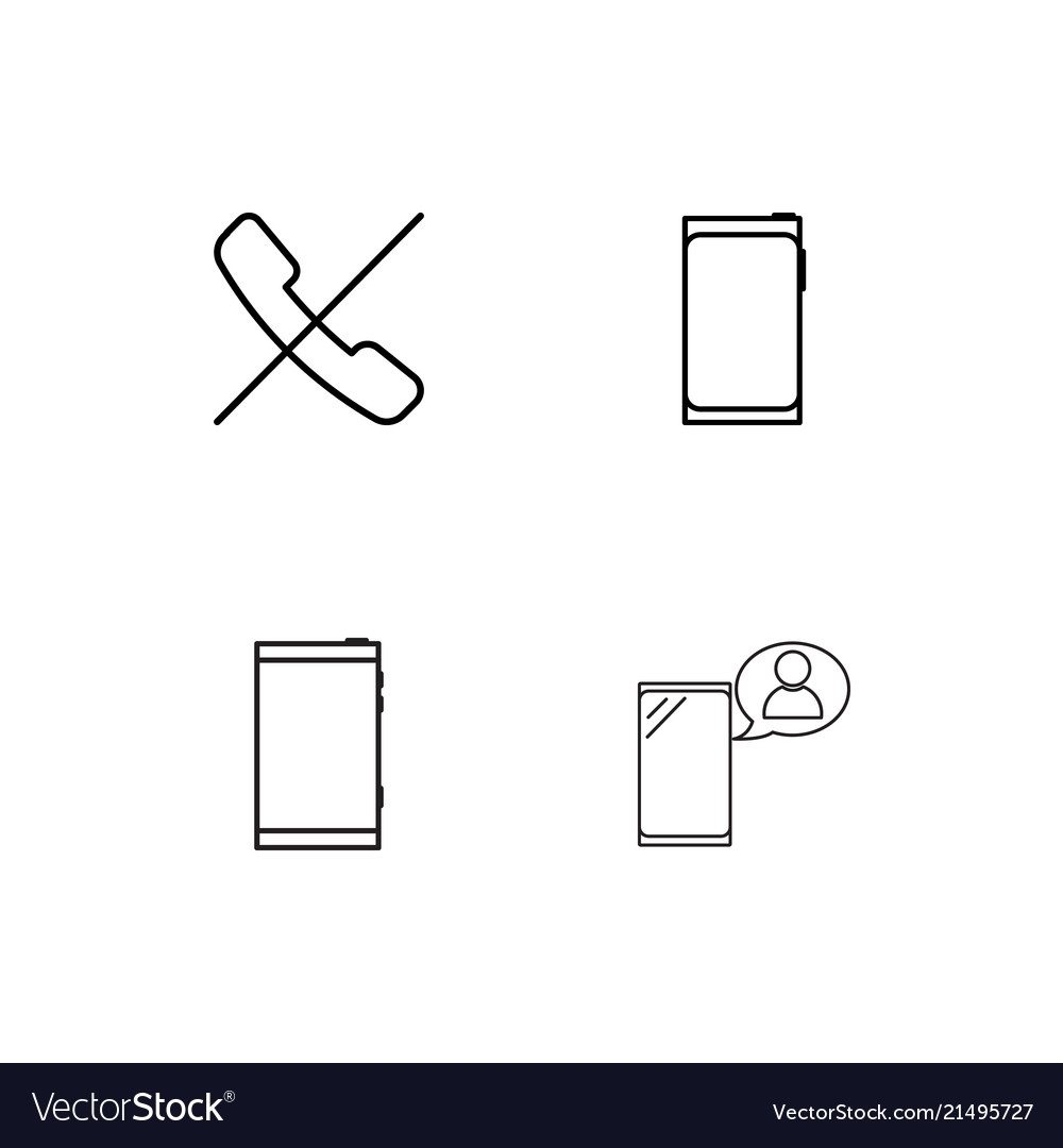 Cyber security linear icons set simple outline