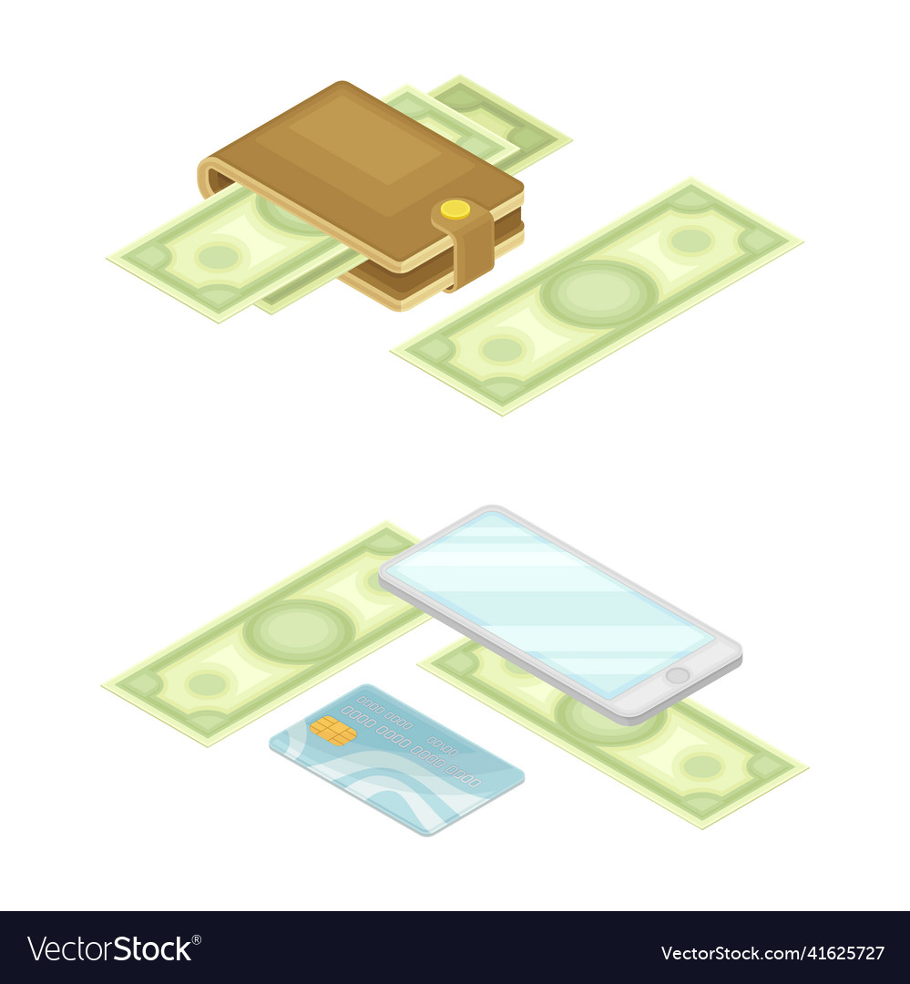 Finance and economy money wallet credit card