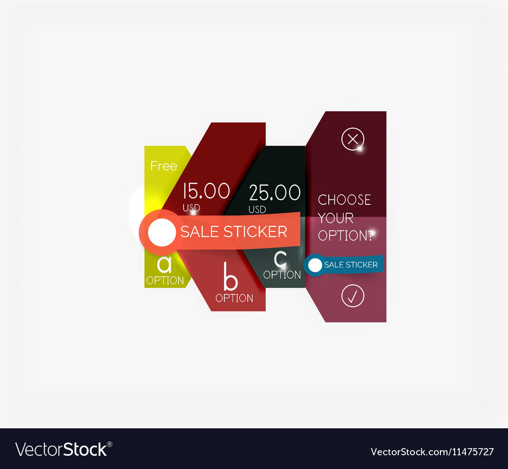 Infographic banners modern paper templates Vector Image