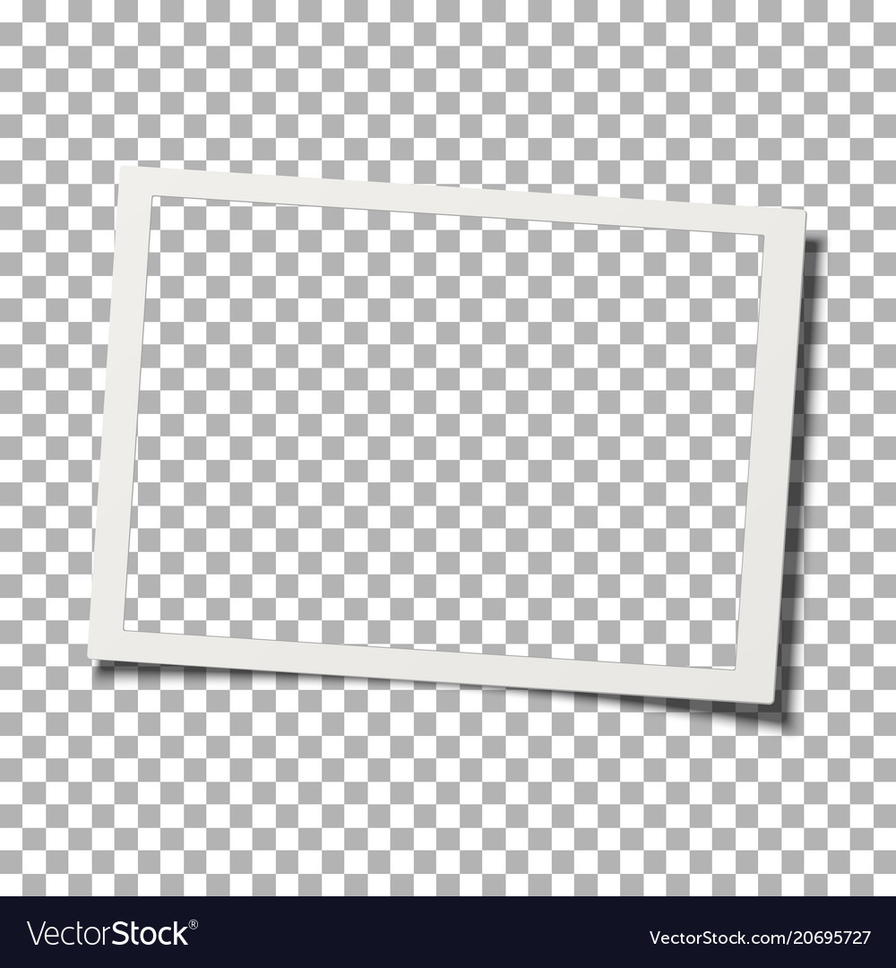 Retro Photo Frame with Checkered Shadow
