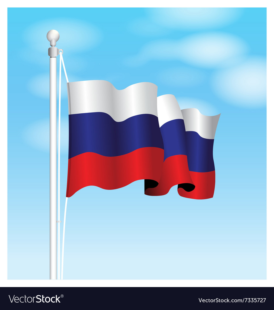 Russia flag Royalty Free Vector Image - VectorStock