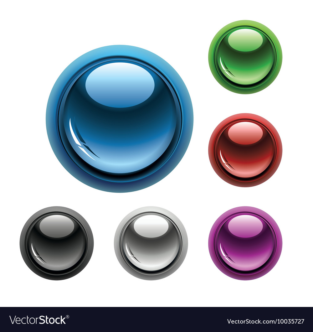 Set of glossy buttons