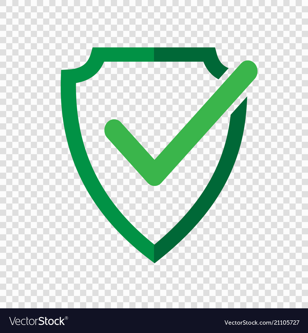 Shield with Check Mark Security Icon
