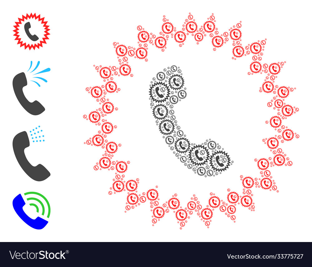 Telephone alert recursive composition self Vector Image Telephone alert recursive composition self