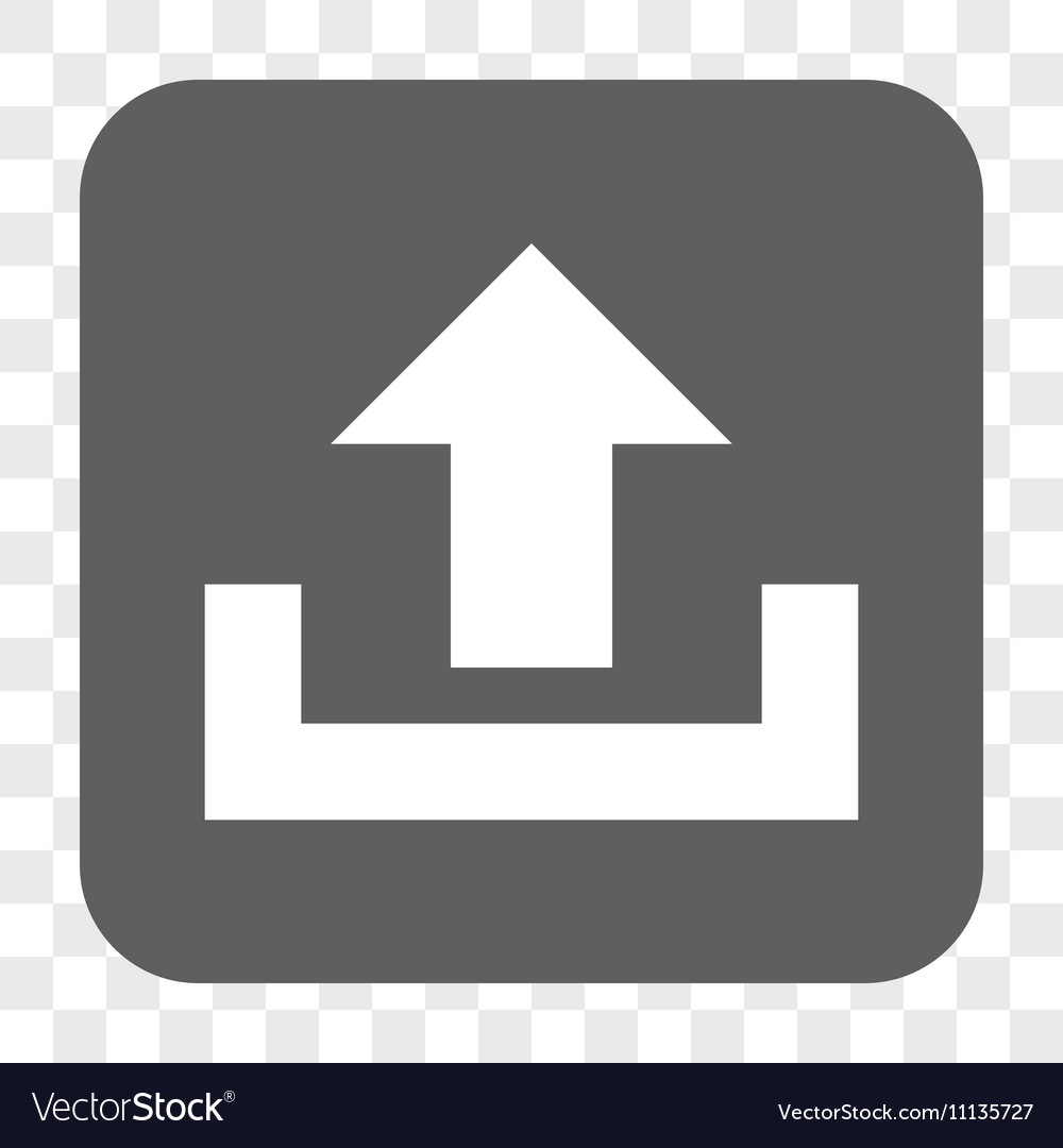 Upload rounded square button