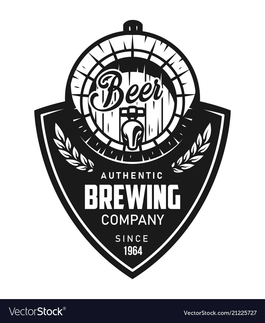 Vintage brewing black logotype Royalty Free Vector Image