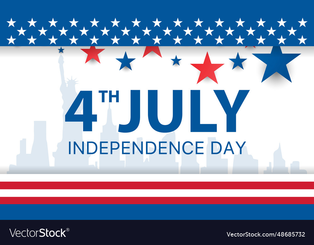 4th of july usa celebration of independence day Vector Image