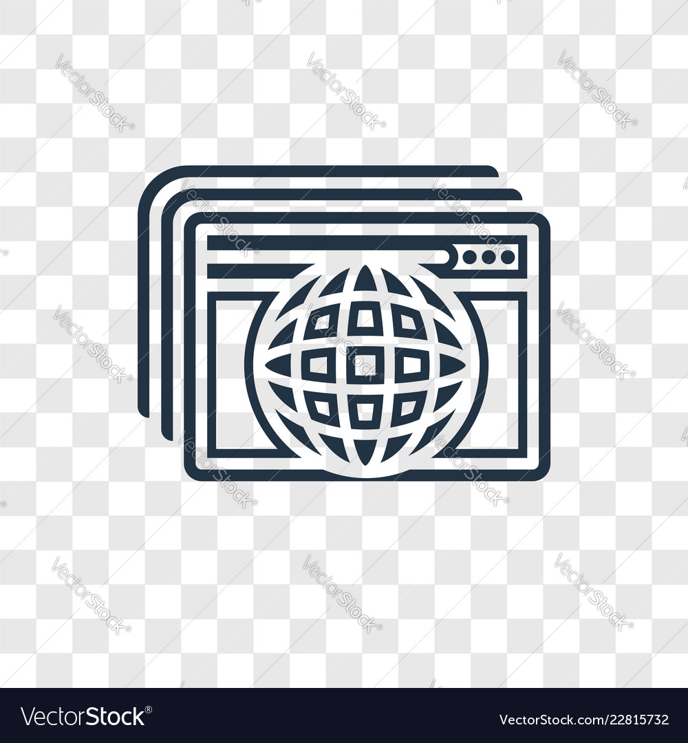 Browser concept linear icon isolated vector image Browser concept linear icon isolated