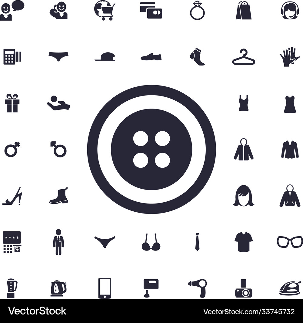 Button icon Royalty Free Vector Image - VectorStock