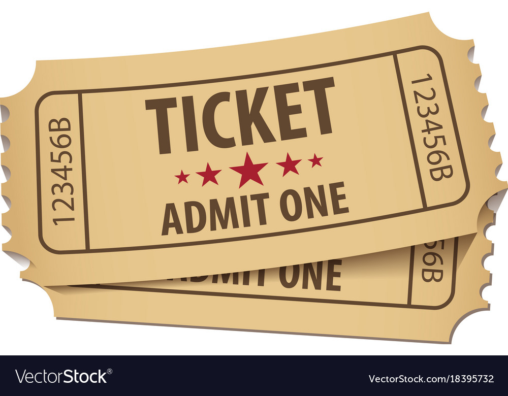 Cinema ticket conceptual Royalty Free Vector Image