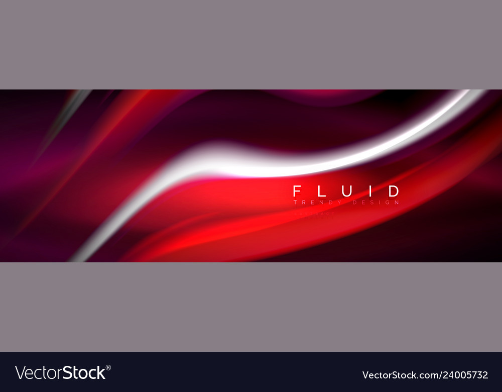 Fluid color neon wave lines background