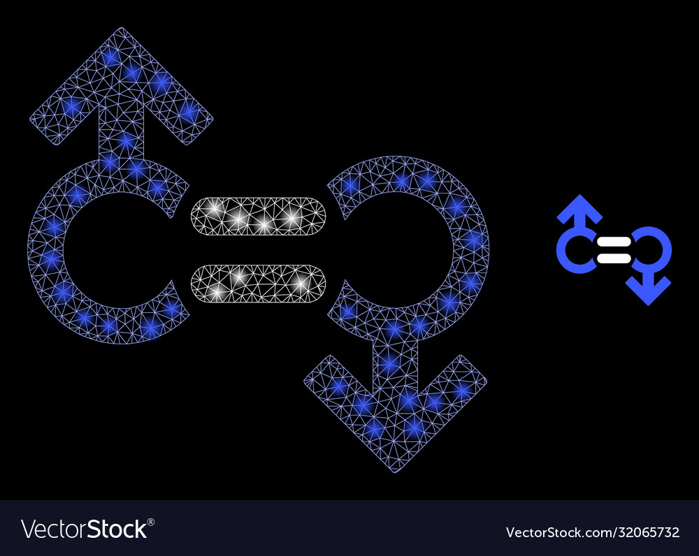 Gay relation symbol - bright web net with light vector image Gay relation symbol - bright web net with light