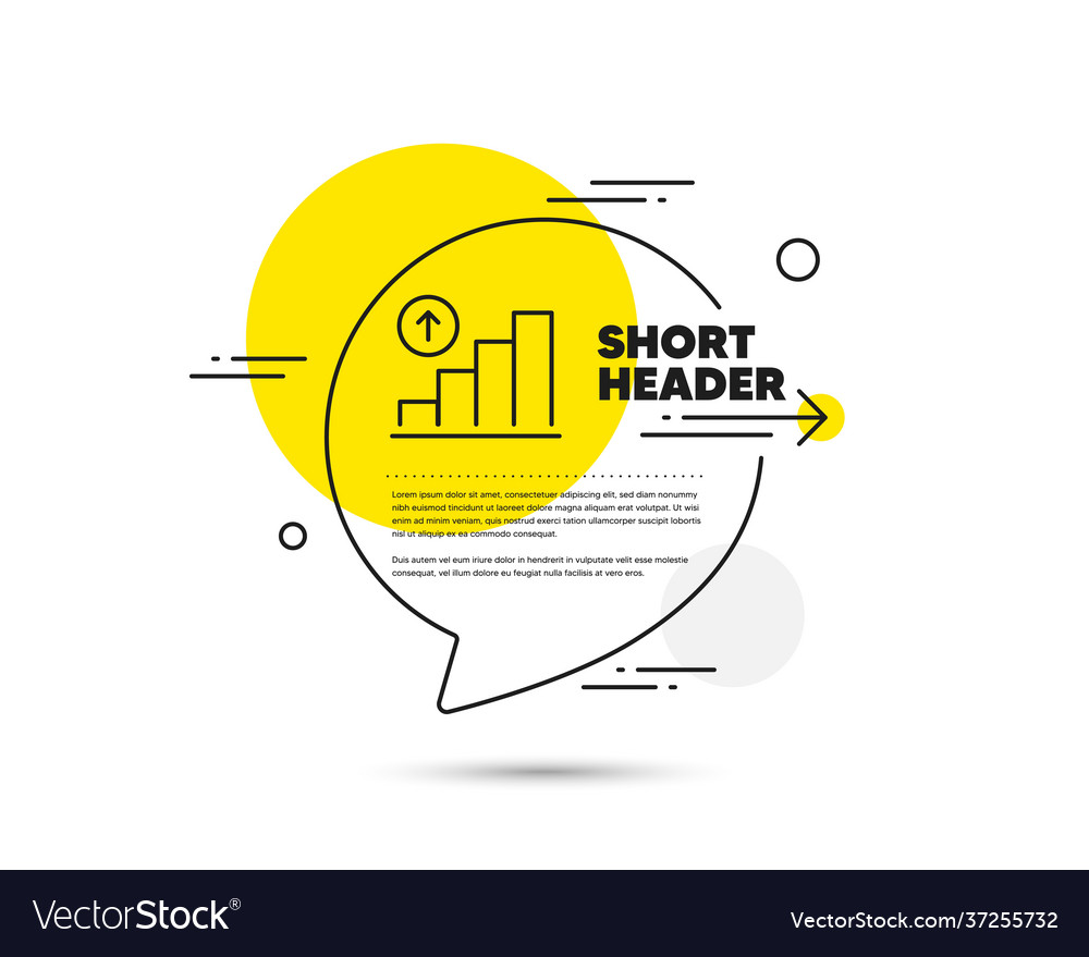 Graph line icon column chart sign vector image Graph line icon column chart sign
