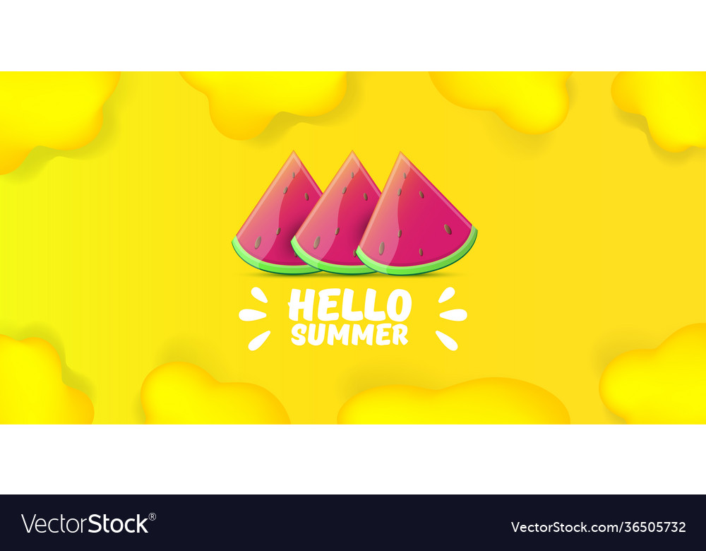 Hello summer beach party horizontal banner