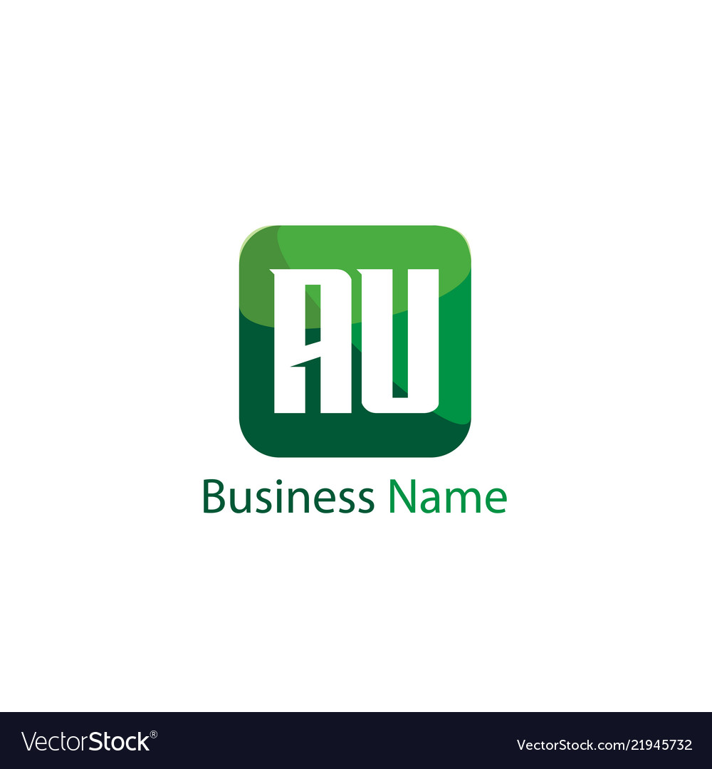 Initial letter au logo template design vector image Initial letter au logo template design