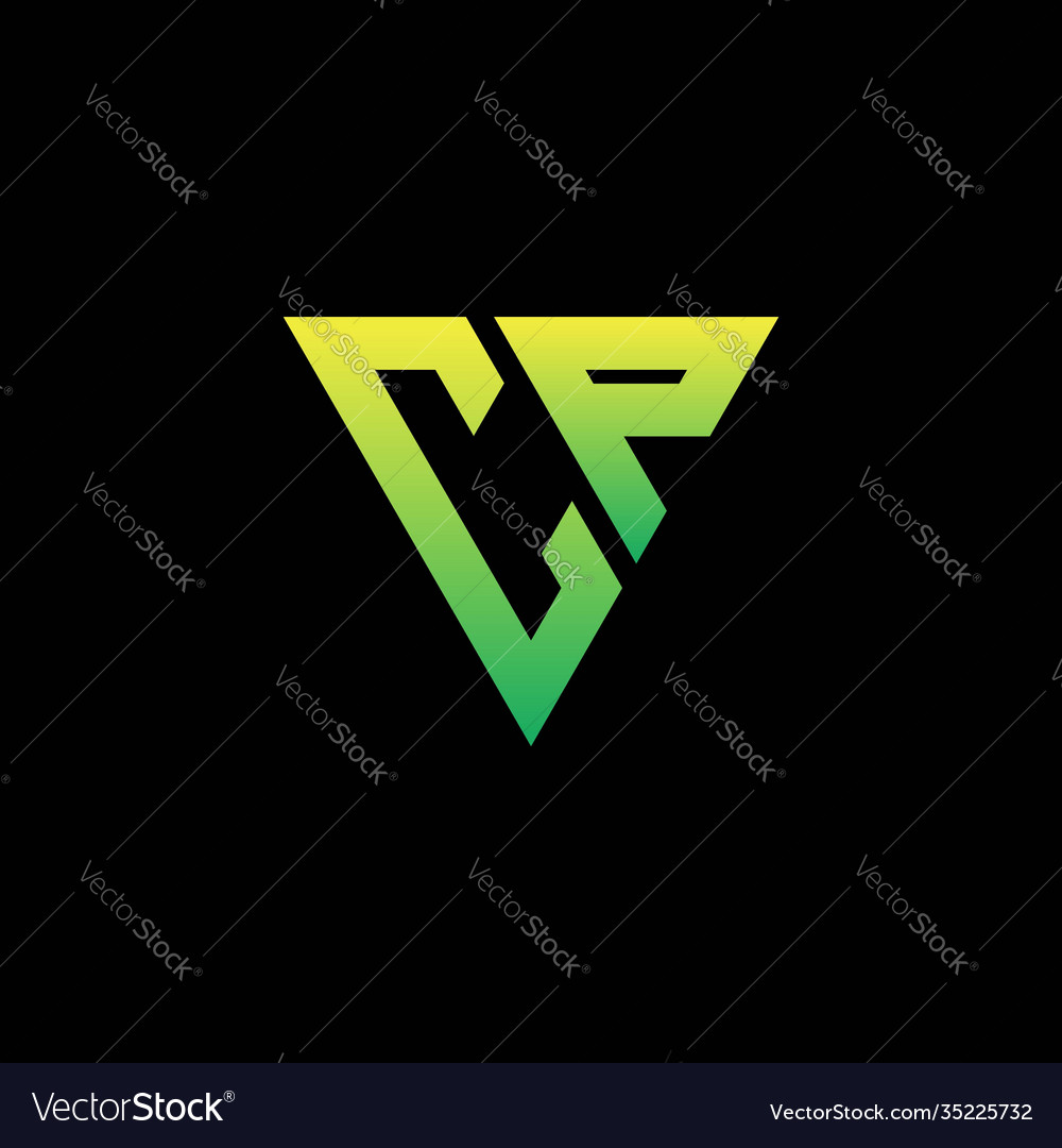 Initial triangle logo monogram with shape
