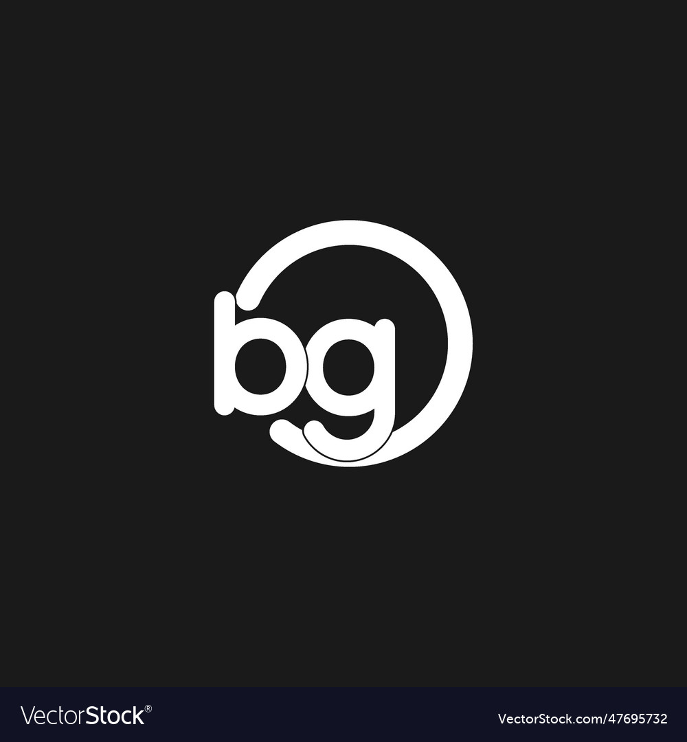 Initials bg logo monogram with simple circles