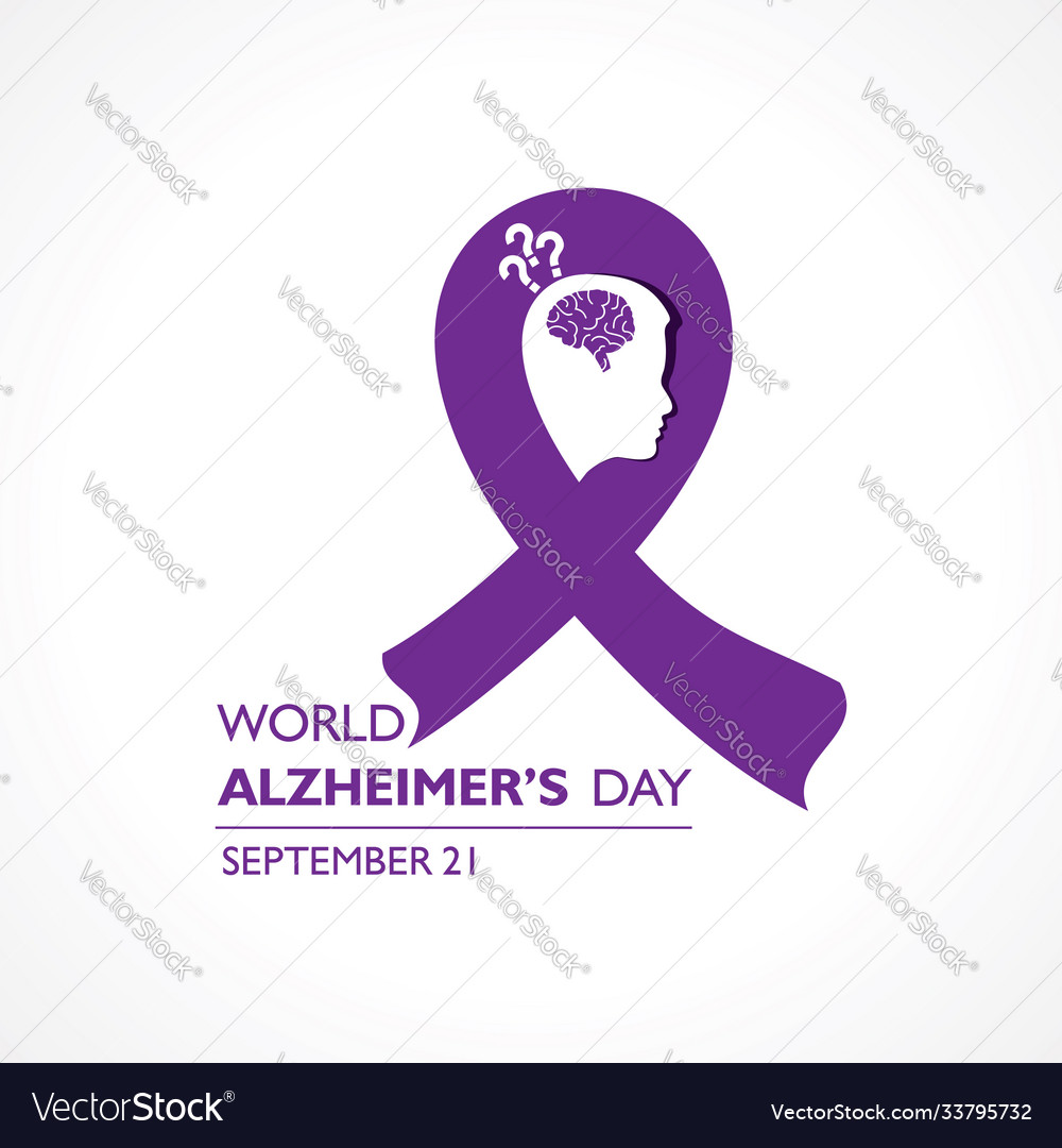 World alzheimers day observed on september 21 vector image World alzheimers day observed on september 21
