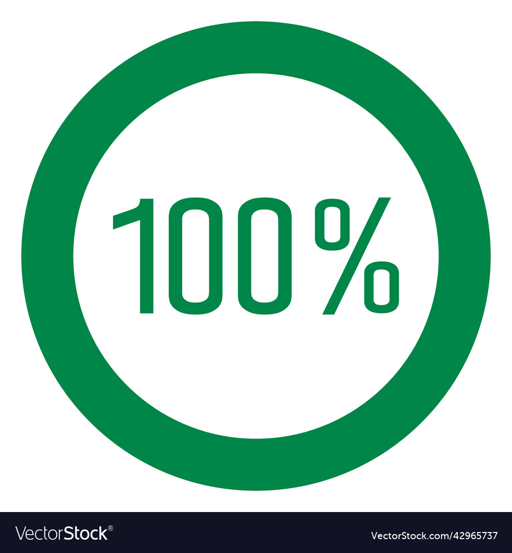 100 Percent Circle Graph Royalty Free Vector Image 100-percent-circle-graph-royalty-free-vector-image