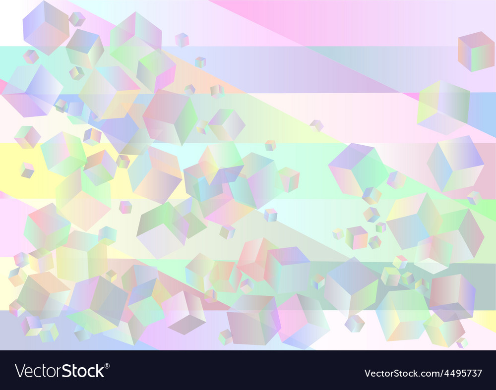 Abstract background with multicolor cubes