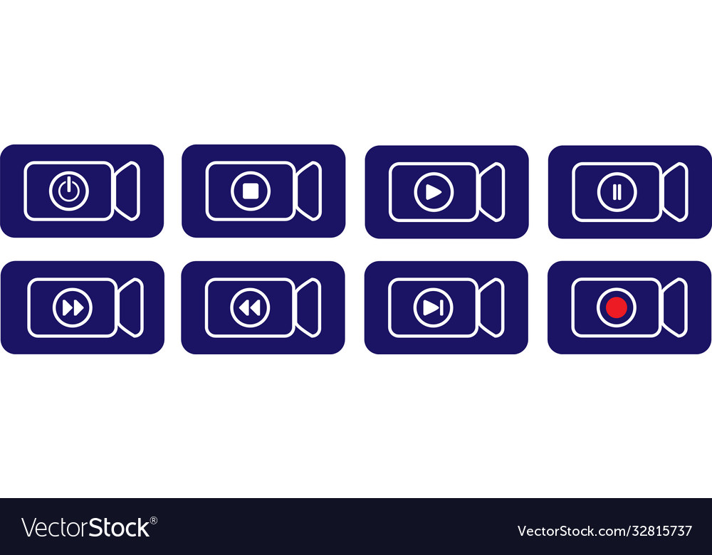 Blue rectangular button to indicate functions