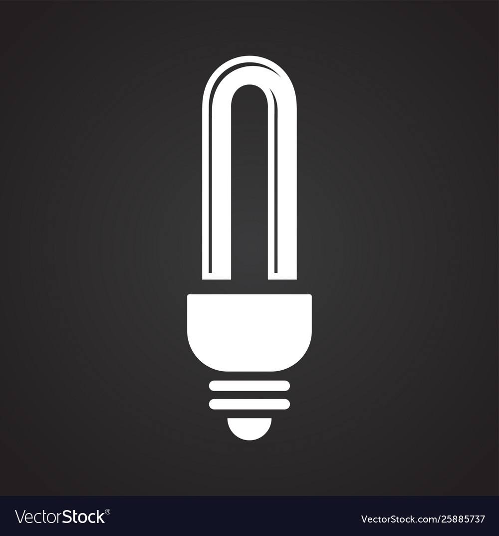 Bulb icon on background for graphic and web design
