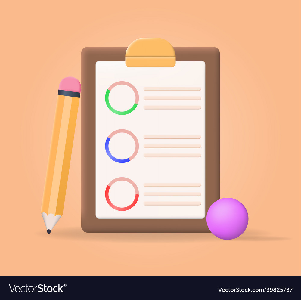 Checklist with graph on the clipboard vector image Checklist with graph on the clipboard