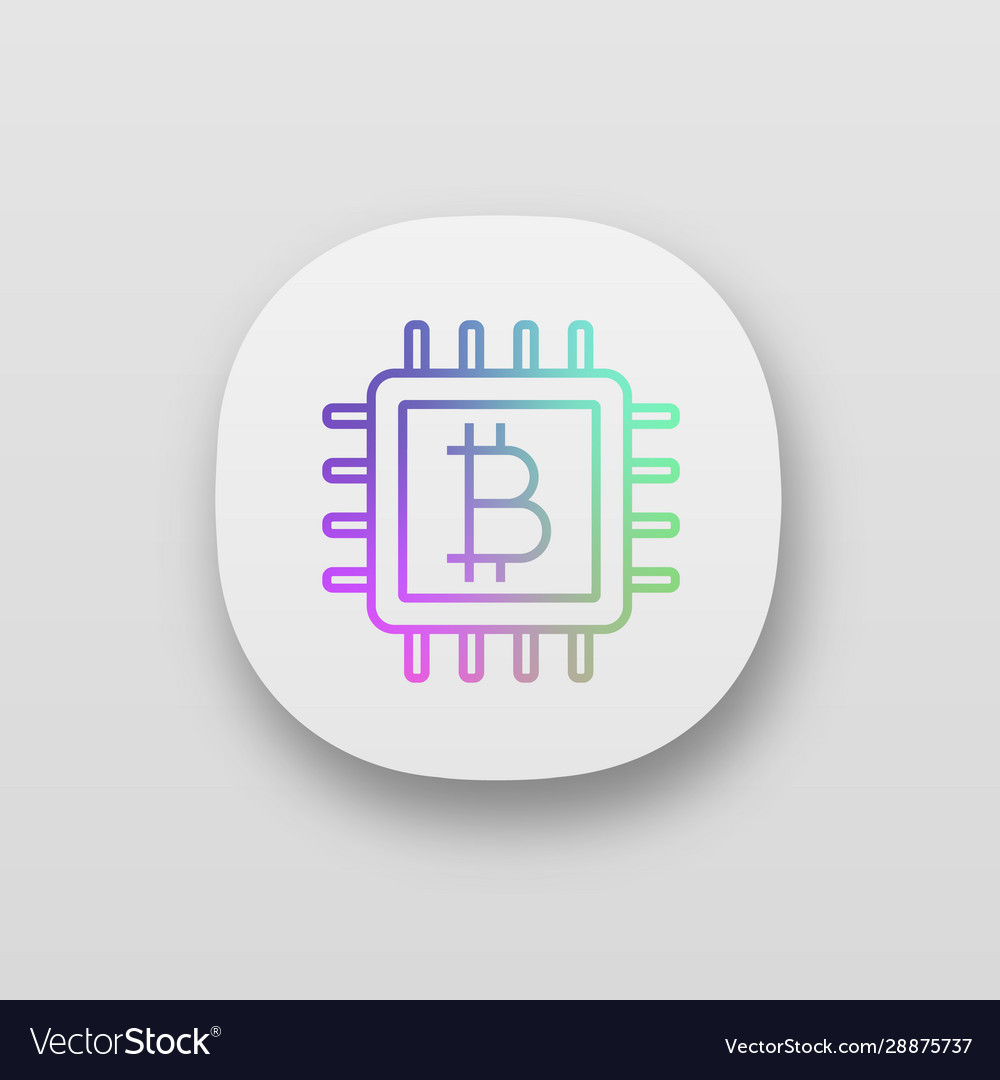 Cpu mining app icon Vector Image Cpu mining app icon
