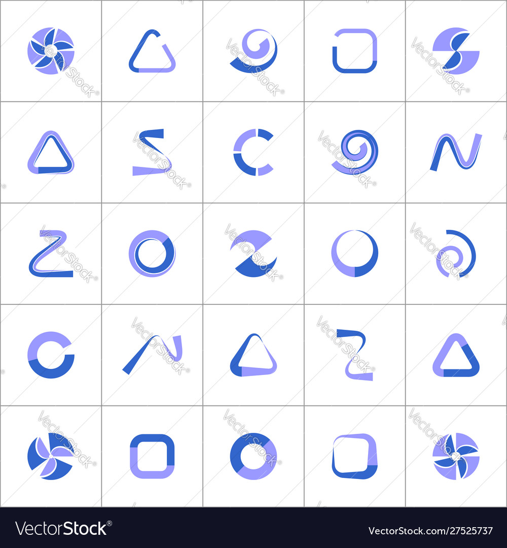 Design elements set vector image Design elements set