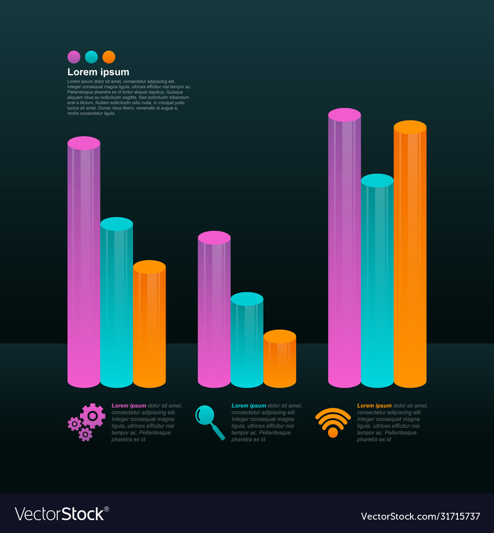 Improved recovered after crisis graph bar chart vector image Improved recovered after crisis graph bar chart