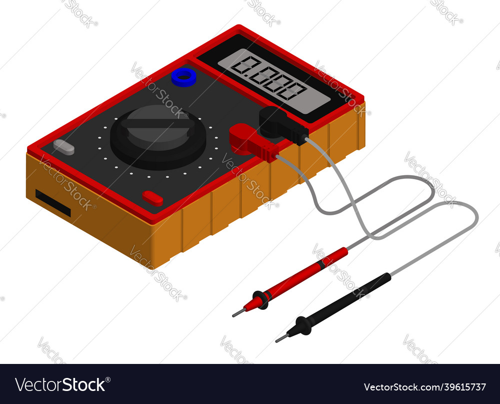 Isometric digital multimeter device for measuring vector image Isometric digital multimeter device for measuring