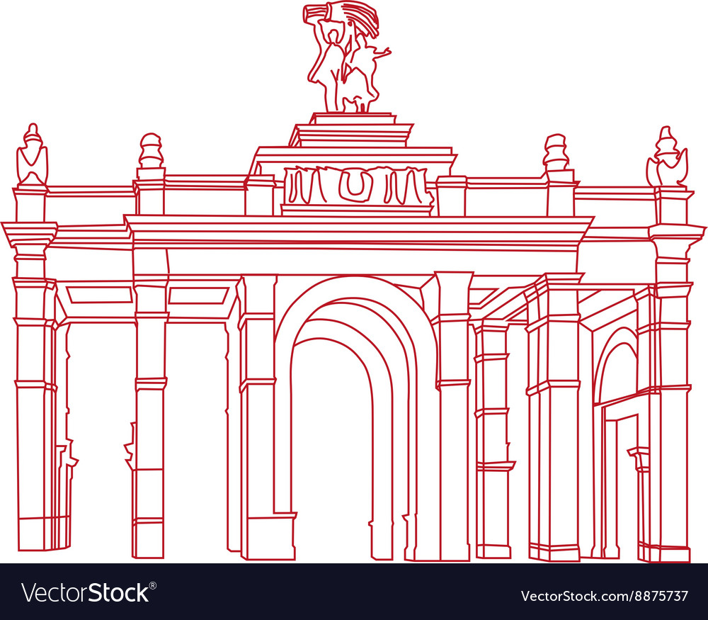 Main gate of the vdnkh Royalty Free Vector Image