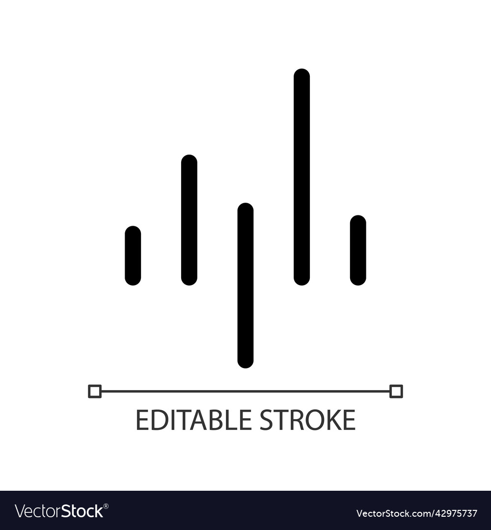 Media player equalizer white linear ui icon