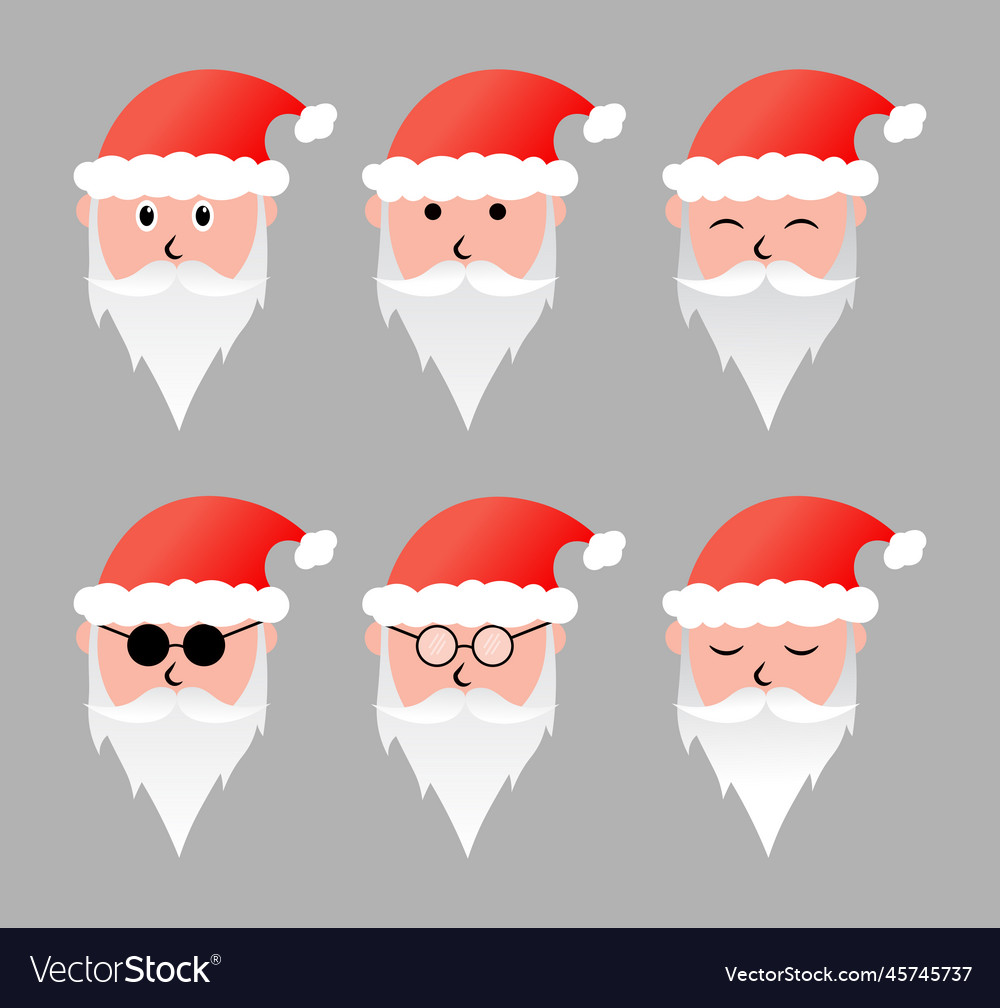 Santa claus character set to complement