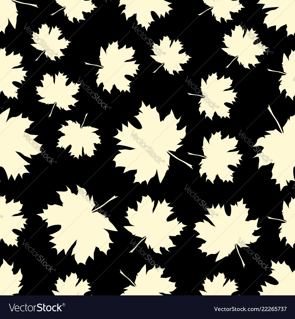 Seamless pattern with autumn maple leaves