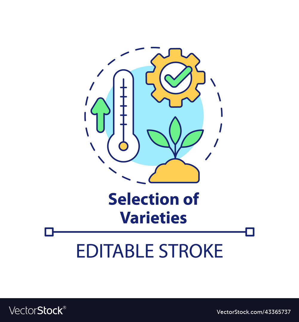 Selection of varieties concept icon vector image Selection of varieties concept icon