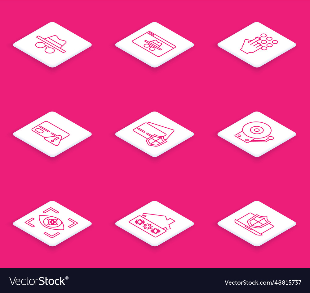 Set line incognito mode browser window vector image Set line incognito mode browser window