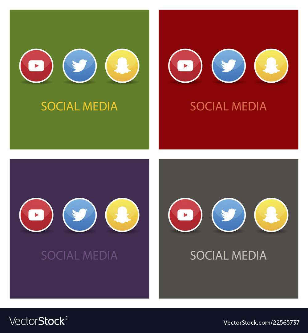 Social media icons facebook icon instagram Vector Image