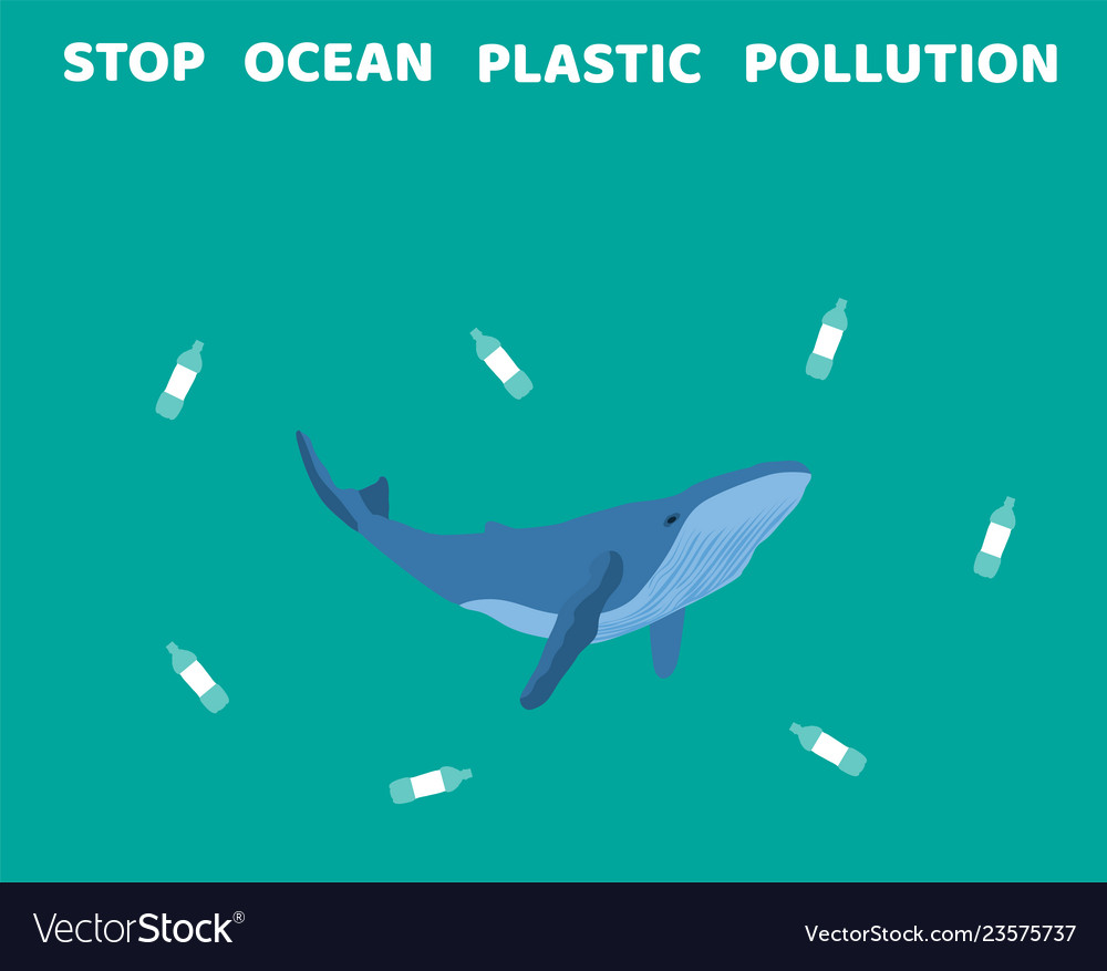 Stop ocean pollution Royalty Free Vector Image