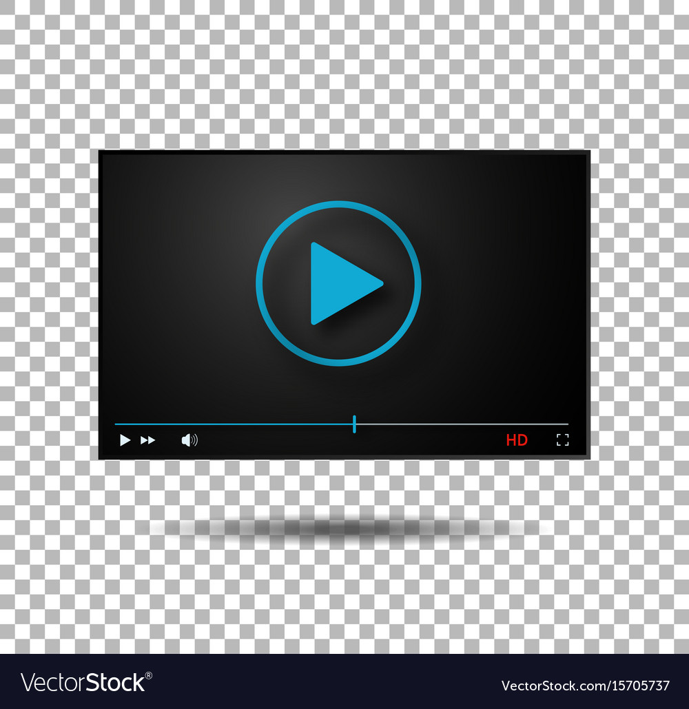 Video player play button modern