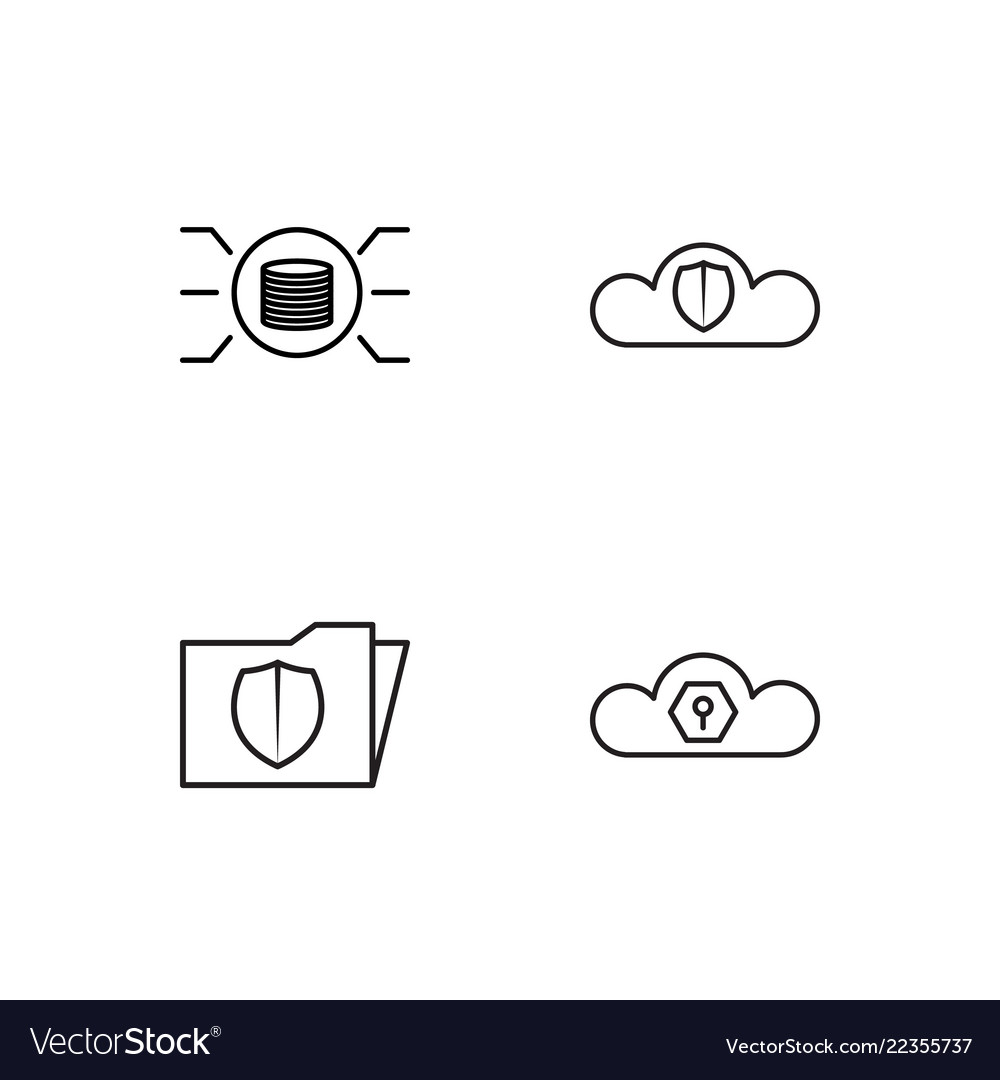Web simple outlined icons set