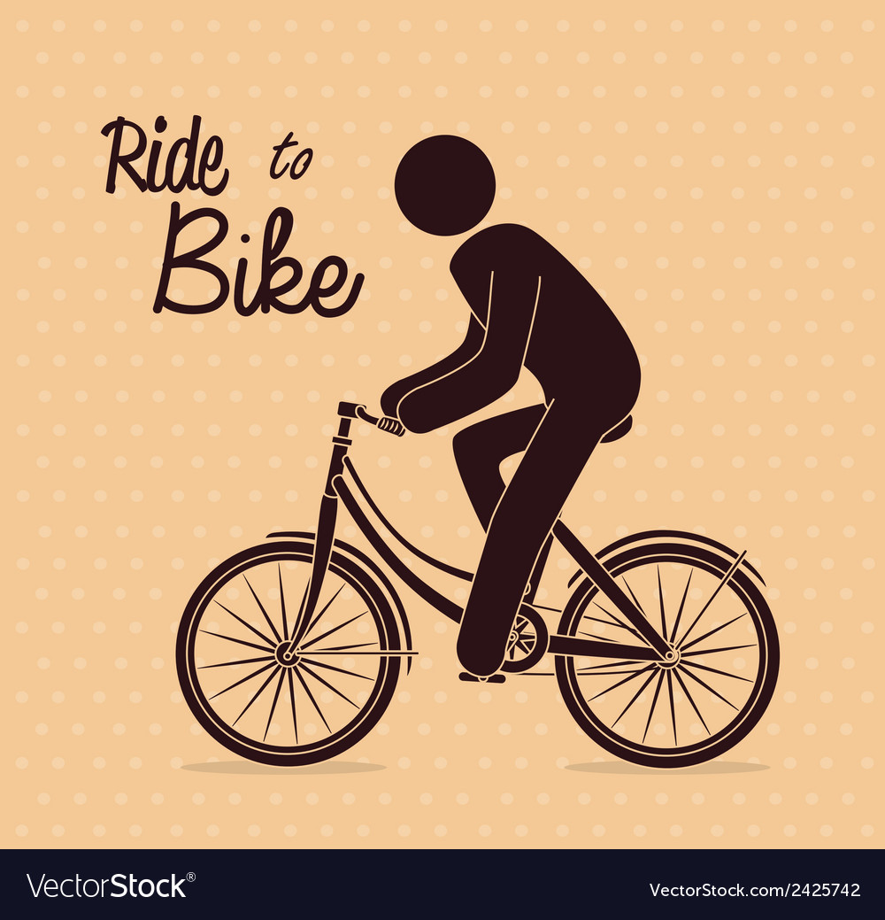 Bicycle design over dotted background