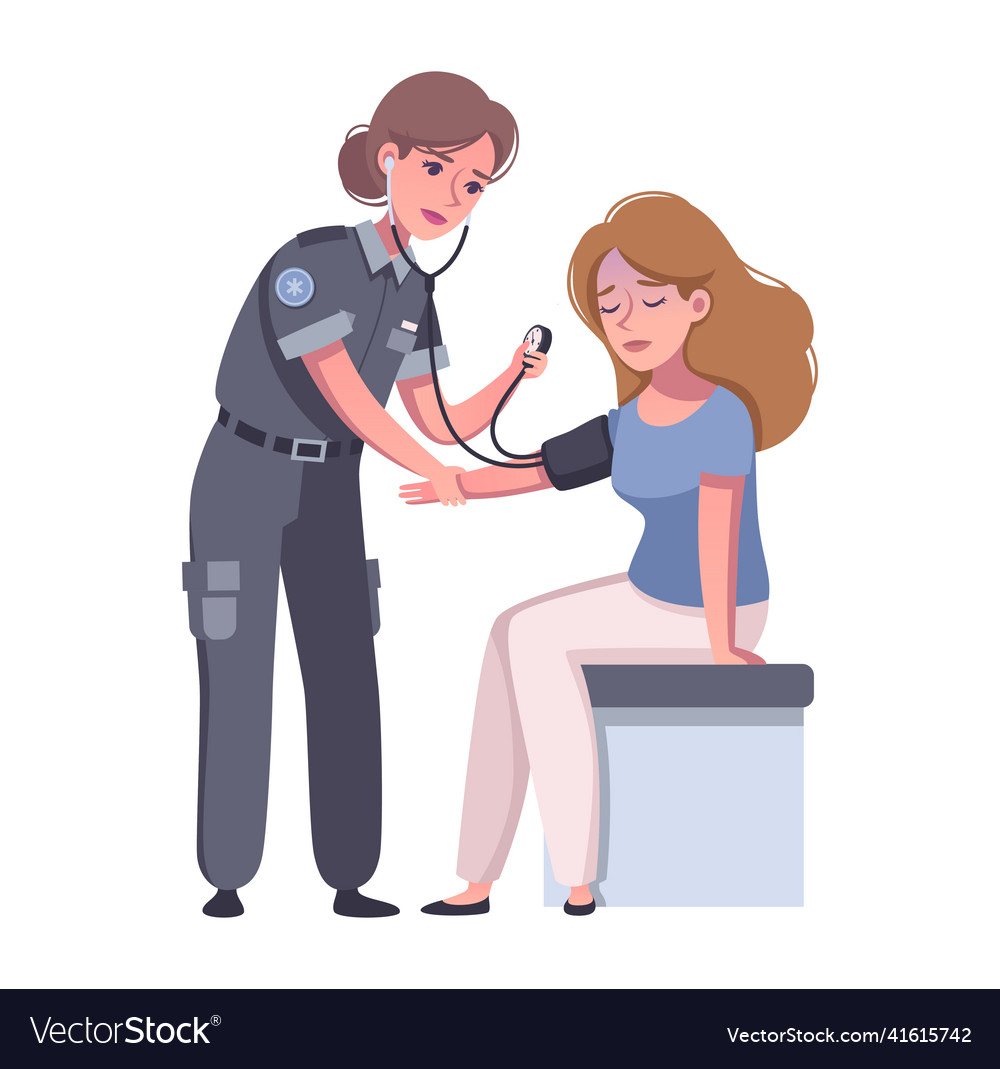 Cartoon paramedic Royalty Free Vector Image - VectorStock