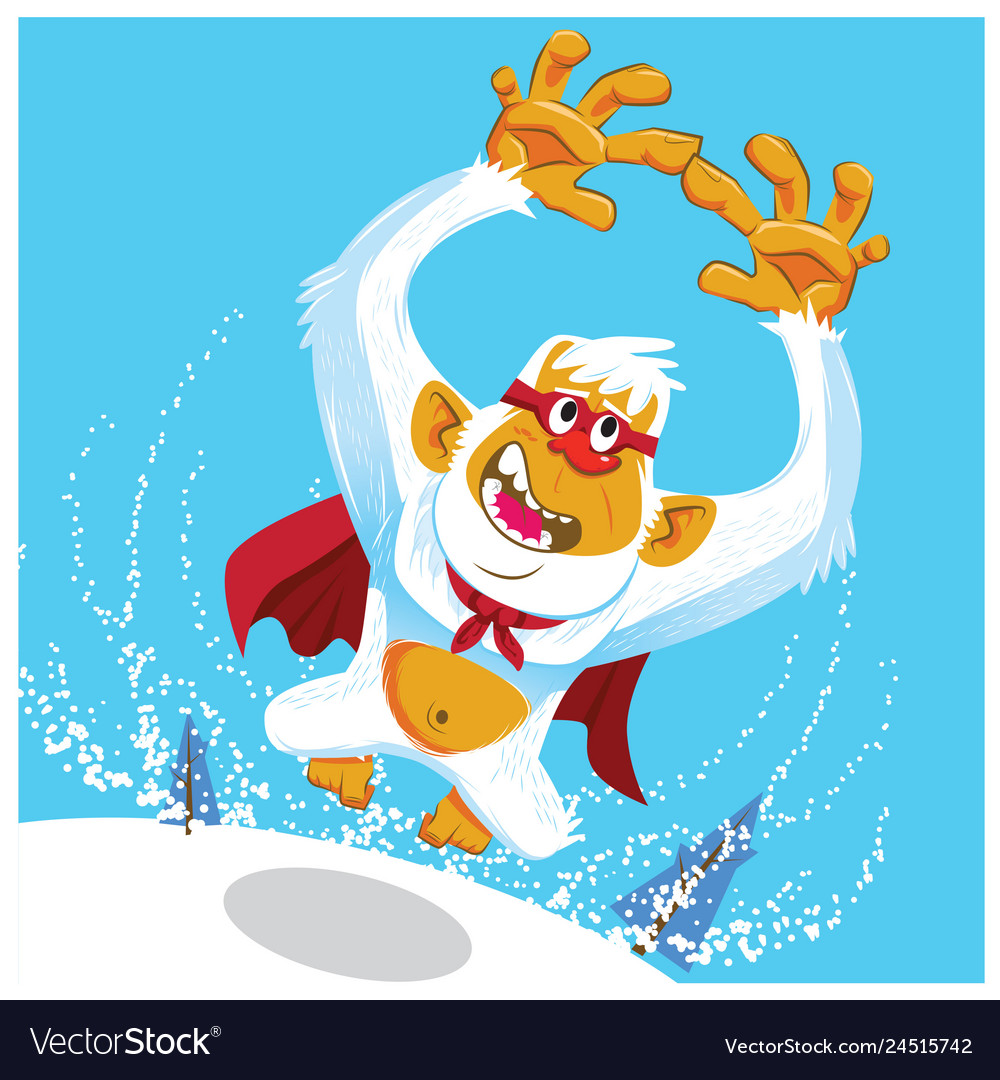 Cute yeti cartoon