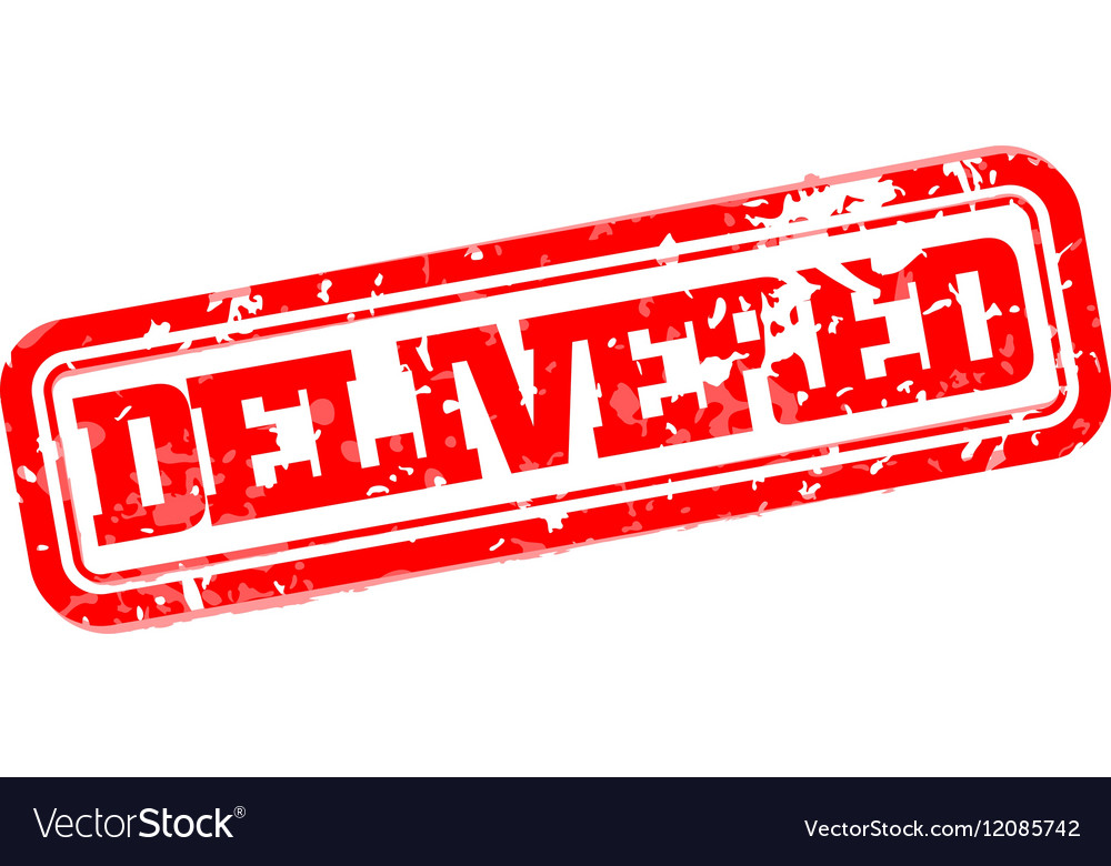 Delivered rubber stamp Royalty Free Vector Image