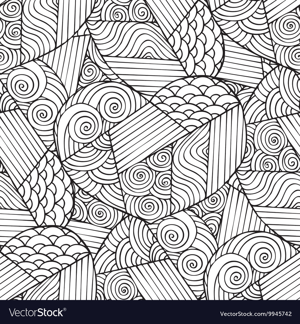 Hand drawn heart seamless pattern