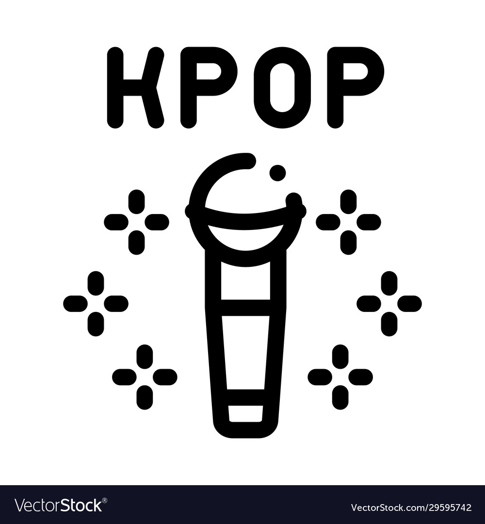 Kpop microphone icon outline