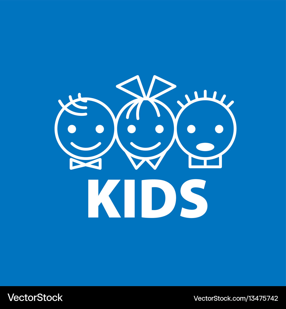 Logo kids Royalty Free Vector Image - VectorStock